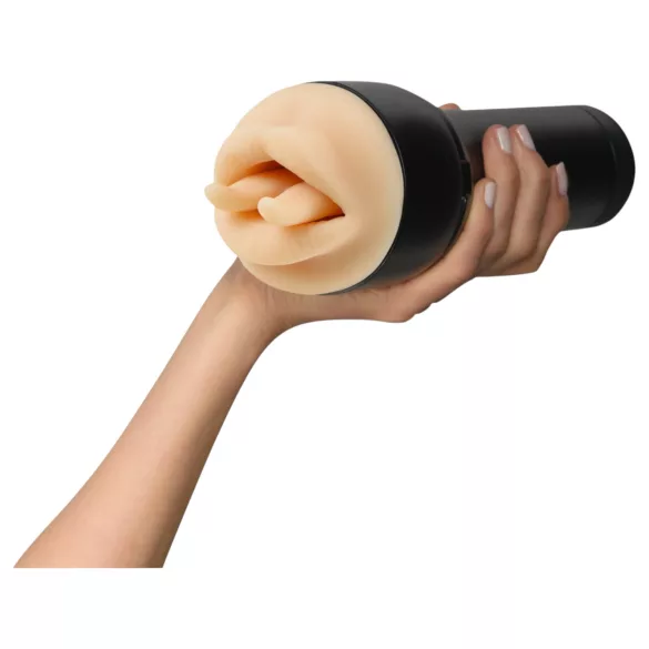 Kiiroo Feel Leigh Raven - sztuczna wagina z rozciętym językiem (naturalna)
