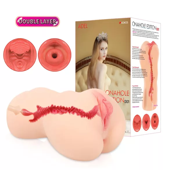 Kokos Onahole 001 XL - realistyczna sztuczna pochwa masturbator (kolor cielisty)