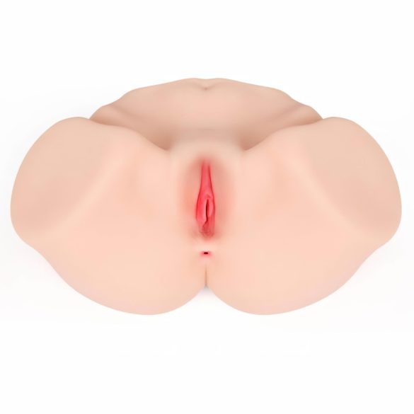 Kokos Maria - realistyczna sztuczna wagina i anus - tors - kolor naturalny