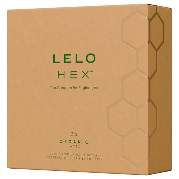 LELO Hex Organic - prezerwatywy zwiększające potencję - 36 sztuk