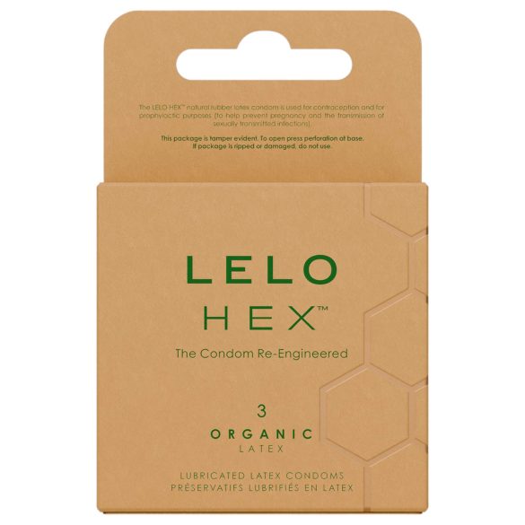 LELO Hex Organic - prezerwatywy wzmacniające - 3 sztuki