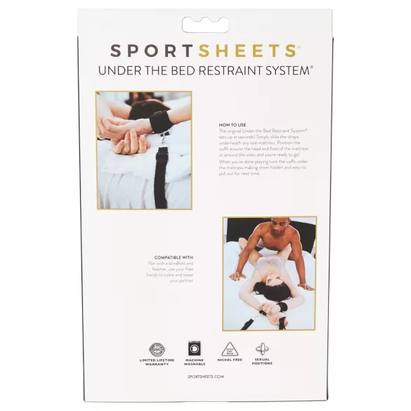 Sportsheets - zestaw do krępowania do łóżka - czarny