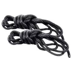   S&M - jedwabisty zestaw sznurów do bondage (czarny, 2× 1,83 m)