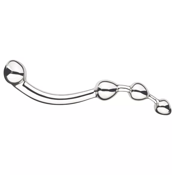 Njoy Fun Wand - dildo analny i do punktu G - metalowy - srebrny