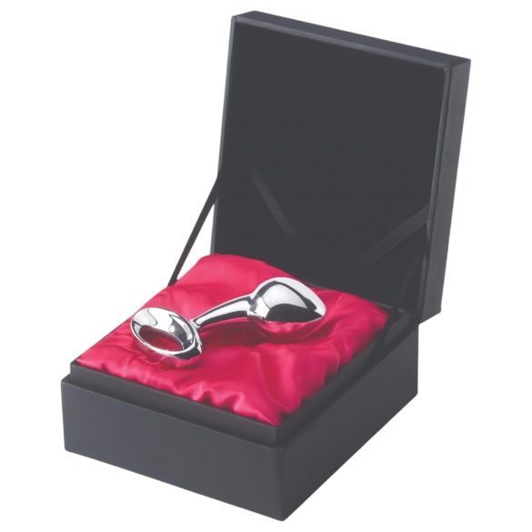 Njoy M - korek analny metalowy średni - srebrny