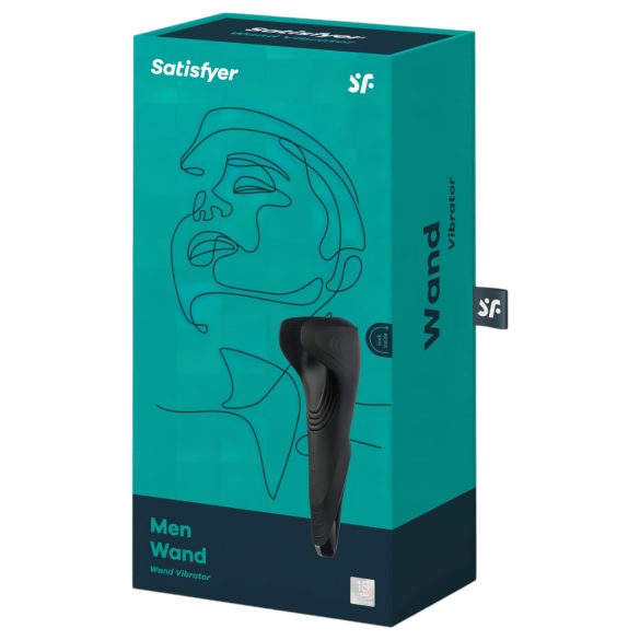 Satisfyer Men Wand - wibrator na żołądź akumulatorowy wodoodporny czarny