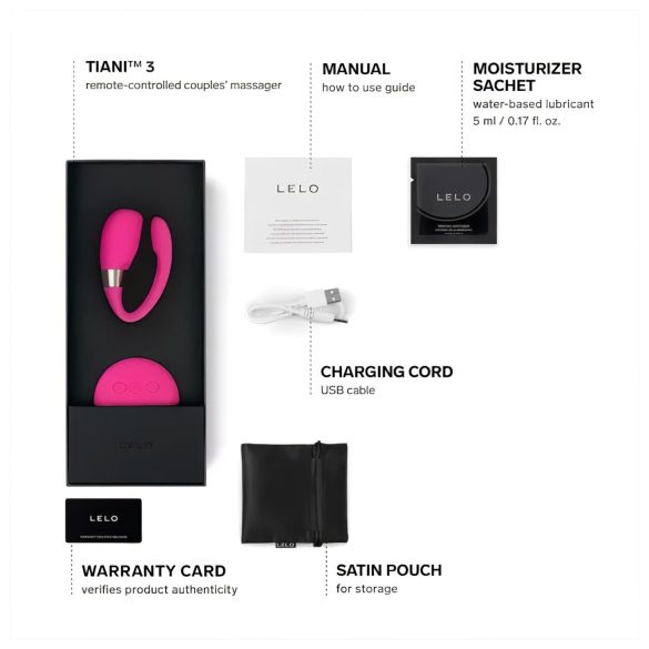 LELO Tiani 3 - silikonowy wibrator dla par (różowy)