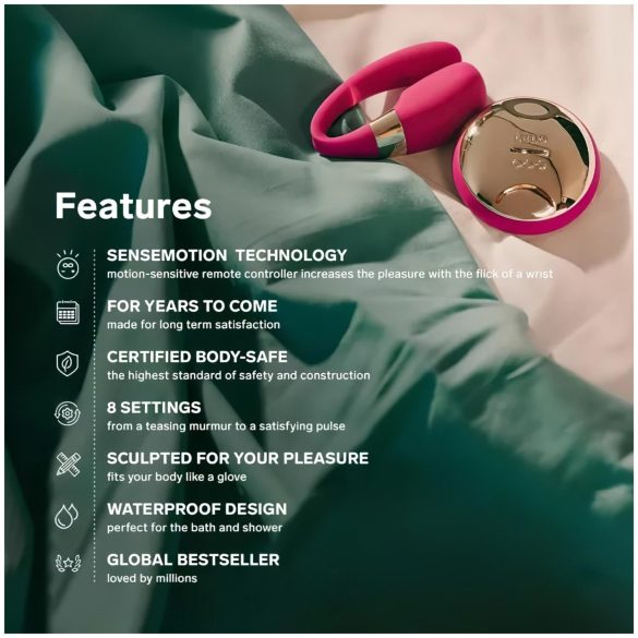 LELO Tiani 3 - silikonowy wibrator dla par (różowy)