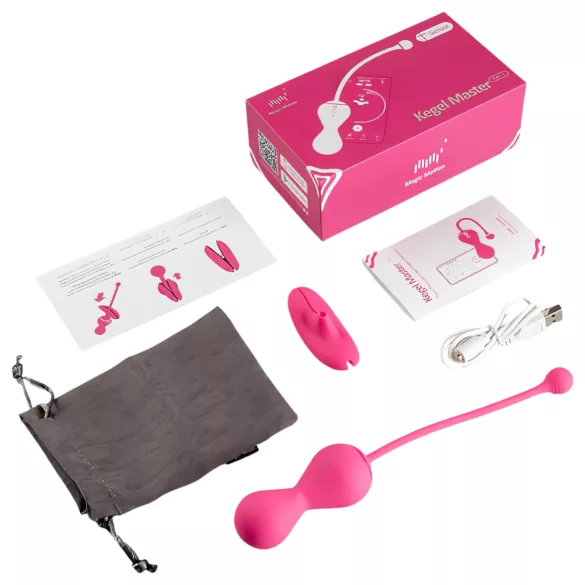 Magic Motion Kegel Master - kulki gejszy z wibracją sterowane aplikacją (różowe)