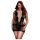 BACI Plus Size - koronkowa mini sukienka z krótkim rękawem - czarna (XL-XXL)