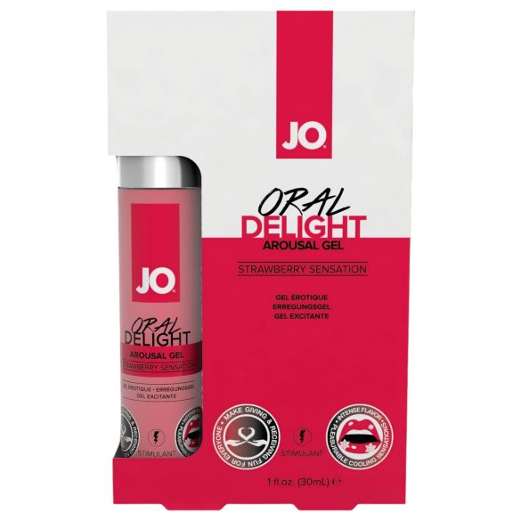 System JO Oral Delight - chłodzący, jadalny żel intymny - truskawka (30 ml)