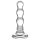 GLAS - falowany szklany analny dildo (przezroczysty)