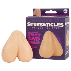 Stressticles - piłka antystresowa - jądra - beżowy