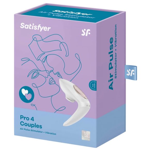 Satisfyer Pro 4 Couples - wibrator dla par z falami powietrza