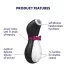 Satisfyer Penguin - stymulator łechtaczki wodoodporny akumulatorowy czarno-biały