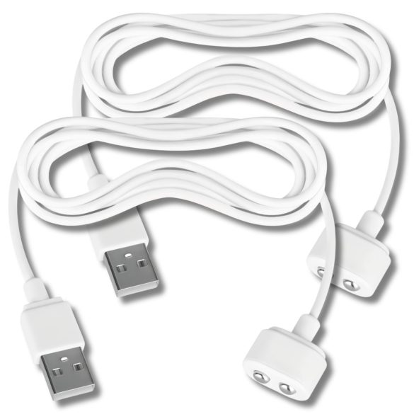 Satisfyer - magnetyczny kabel USB do ładowania - 2 sztuki (biały)