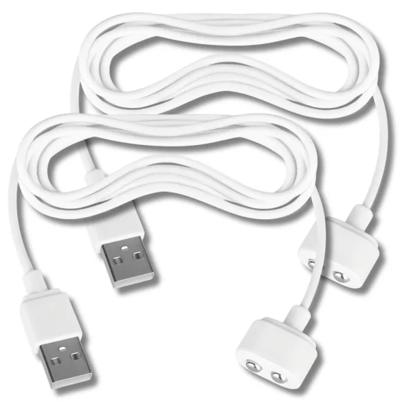 Satisfyer - kabel USB do ładowania magnetyczny - 2 sztuki - biały