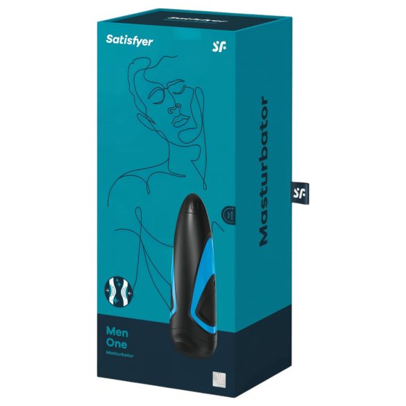 Satisfyer Men One - masturbator ssący - silikon niebiesko-czarny