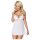 Obsessive 810-BAB-2 - koronkowy babydoll i stringi (biały)