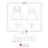 Obsessive 810-BAB-2 - koronkowy babydoll i stringi (biały) - L/XL