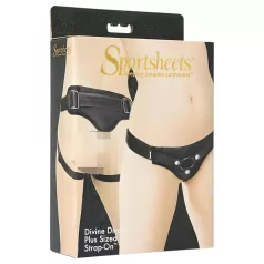 Sportsheets Plus Size - pasy do strap-on (czarne)