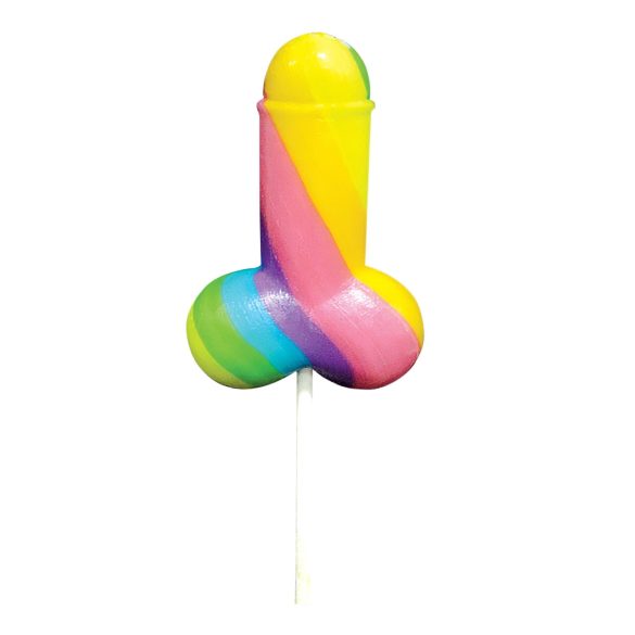 Rainbow Cock Pop - lizak w kształcie penisa - owocowy smak - 85g