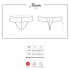 Obsessive - majtki damskie tanga z koronką i ozdobą - czarne - L/XL