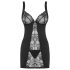 Obsessive Heartina - koszulka i stringi (czarne) - L/XL
