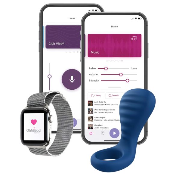 OHMIBOD Bluemotion Nex 3 - inteligentny, wibrujący pierścień (niebieski)