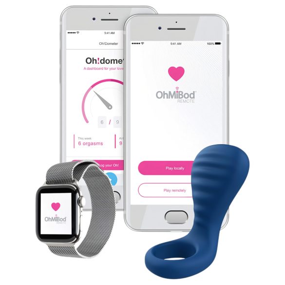 OHMIBOD Bluemotion Nex 3 - inteligentny, wibrujący pierścień (niebieski)