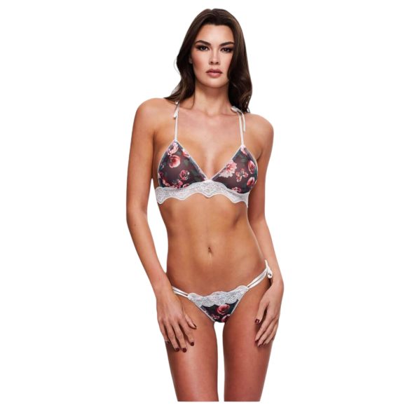 Baci - koronkowy zestaw biustonoszy w kwiaty - M/L