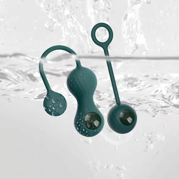 Magic Motion Crystal Duo - wibrujące kulki gejszy sterowane aplikacją (zielone)