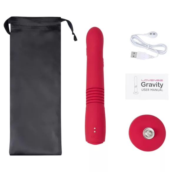 LOVENSE Gravity - wibrujący pchający wibrator akumulatorowy (czerwony)