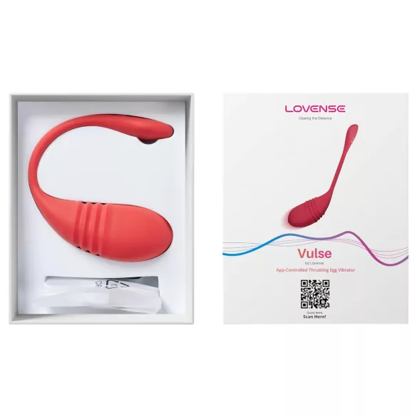 LOVENSE Vulse - inteligentne, posuwiste jajeczko wibracyjne (czerwone)