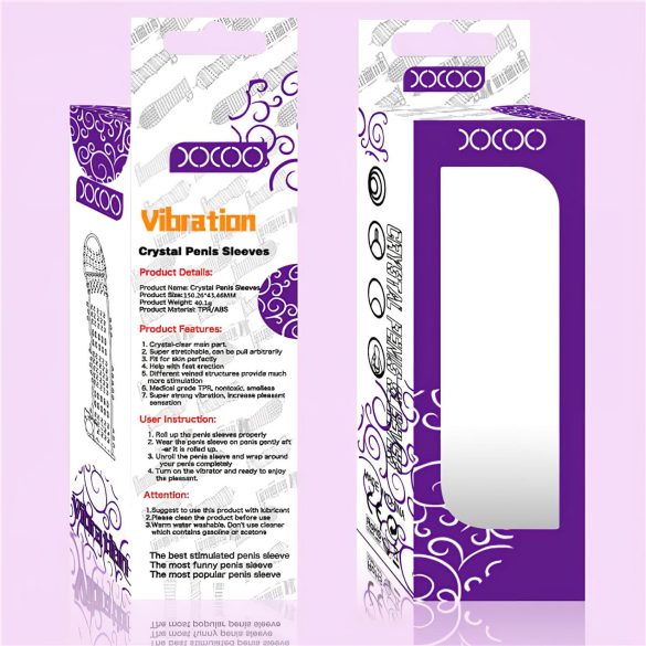 Lonely - nakładka na penisa wibrująca z wypustkami - przezroczysta